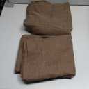 LAMIT Brown Linen Curtains for Living Room 84 inch Length 2 Panels, Light Filtering Semi Sheer Drapes Back Tab and Rod Pocket Farmhouse Panels for Bedroom/Sliding Glass Door, Dark Brown, 52 x 84 Inch