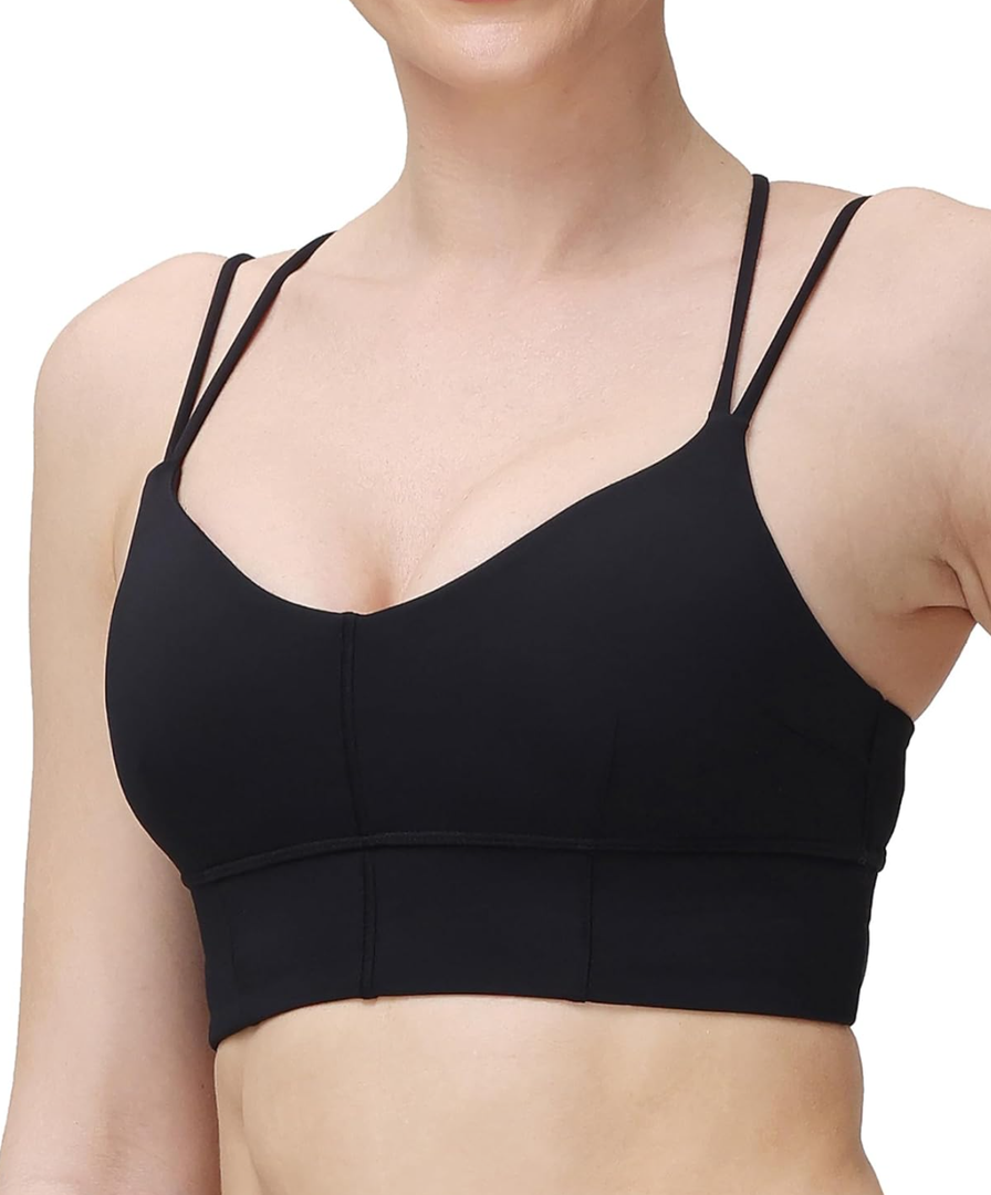 MotoRun Bralettes for Women, Strappy Sports Bra Push up Bralette Sexy Bras Rave Top L