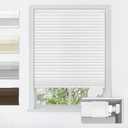 LazBlinds No Tools No Drill Cordless Cellular Shades, Blackout Light Blocking Honeycomb Shades for Home, Thermal Insulation Blinds for Windows, 35" W x 64" H, White