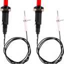 2pcs Piezo Spark Igniter, Grill Ignition Replacement Electrode Igniter Metal Threaded Ceramic Push Button Replacement Grill Igniter for Igniter Gas Fireplace Oven Heater