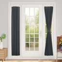 Vatge Sidelight Curtains for Front Door, 12 Inch Wide Narrow Window Curtains for Side Door, 1 Panel, W12 x L72, Grey