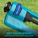 Aqua Joe Oscillating Sprinkler with Adjustable Spray, 16 Clog-Resistant Nozzles, Metal Base & 3600 Square Foot Coverage, Compatible with Garden Hoses