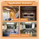 RV Lights Interior 1700LM3 Color 12V Volt Led Light, Super Bright 120 LEDs Dome Light Fixture for RV Accessories/Camper/Car/Trailer/Boat (Crystal Finish/(Cold +Warm+Natural Light) 4PCS)