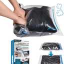 Compression Bags for Travel - Travel Essentials - 24 Pack Space Saver Bags - No Vacuum Needed - Compression Packing Bags for Cruise Accessories