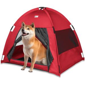 Cat Tent Outdoor/Indoor, Cat and Dog Waterproof Tent House, Outdoor Dog Bed Washable, Indoor/Outdoor Cave Nest Bed Small Dog Tent for Cat, Bunny and Small Animal (Red, L)