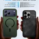 Magnetic for iPhone 17 Pro Case, [Anti-Slip] [Military-Grade Drop Protection] [Camera Protection] Skin-Friendly Slim Matte Shockproof Protective for iPhone 17 Pro Phone Case, Forest Green