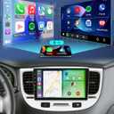 Upgrade 4GB+64GB Car Stereo for KIA Rio 2005 2006 2007 2008 2009 2010 2011 with Wireless Carplay/Android Auto - 9 Inch IPS Touchscreen Radio with 32EQ DSP/WiFi/GPS/SWC + AHD Backup Camera