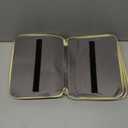 Vomgomfom Colored Pencil Case - 124 Slots Pencil Holder with Zipper Closure Twill Fabric Large Capacity Pencil Case for Watercolor Pens or Markers, Pencil Case Organizer for Artist (Yellow Flower)