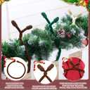 Zhengmy 16 Pcs 25 Inches Christmas Velvet Garland Ties Christmas Decorative Twist Ties for Banister Stairway Railing Reusable Flexible Twist for Xmas Home Decor Holiday Craft Wrapping(Earth Tones)