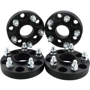 4PC Black 5x100 to 5x4.5 Hubcentric Wheel Adapters 1 Inch with 12x1.25 Studs Compatible with Subaru 5 Lug 5x100 to 5x114.3 for 2013-2022 BRZ | 1995-2022 Impreza | 1998-2022 Forester