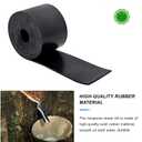 Neoprene Rubber Sheet Roll - 1/8 Inch Thick x 3.2 Inch Wide x 10 Feet Long Solid Rubber Gasket Seal for DIY Gaskets, Pads, Seals, Crafts, Flooring, Cushioning of Anti-Vibration, Anti-Slip