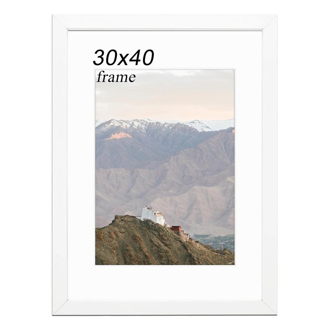  White 30x40 Picture Frame Lightweight yet Durable Frame Wall Hanging