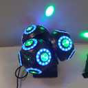 LED Moving Head DJ Light Rotating Beam Stage Lights Pin Spotlight Event Lighting Sound Control Dmx512 DJ KTV Disco Party Wedding Concert Festivals… (3Head DJ Light)