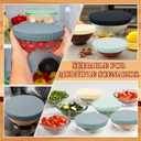 5 Pcs Beeswax Bowl Covers Reusable for Bread Proofing 5 Size Beeswax Elastic Cotton Bowl Covers for Fruits Food Storage(Green)