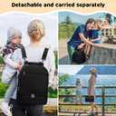 OCKLILY Pump Bag for Spectra S1 S2, Wearable Breast Pump Bags with Ice Pack, Pumping Bag with Waterproof Mat for Pump Accessories, Insulated Bottle Bags for Work Travel and Family, Black