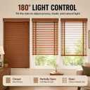 EVOZEN 2" Slats Wood Blinds for Indoor Windows with Classic Valance, Custom Room Darkening Solid Wooden Venetian Horizontal Blinds & Shades for Indoor Windows, Office, Living Room, Bedroom