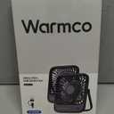 Warmco USB Desk Fan 2Pack, USB C Corded Powered Personal Fan(No battery), Strong Airflow, 3 Speeds Wind Small USB Desktop Fan With 180 Tilt Folding for Home Office Table Black