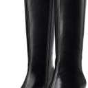 GENSHUO Knee High Boots Women Pointed Toe 2.3 Inches Kitten Heel Tall Boots Classic Fashionable Long Boots with Side Zipper Winter