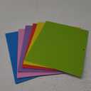 Heavy Duty Plastic Folders with Clear Front Pocket - 6PCS, 3 Pockets Folders with 3 Holes Fits 3 Ring Binder, Includes Card Slot, for Letter Size Sheets, Assorted Bright Colors (Pink, Yellow, Red, Green, Purple, Blue)