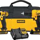 DEWALT 20V MAX Cordless Drill and Impact Driver, Power Tool Combo Kit , Includes 2 Batteries, Charger and Bag (DCK240C2)