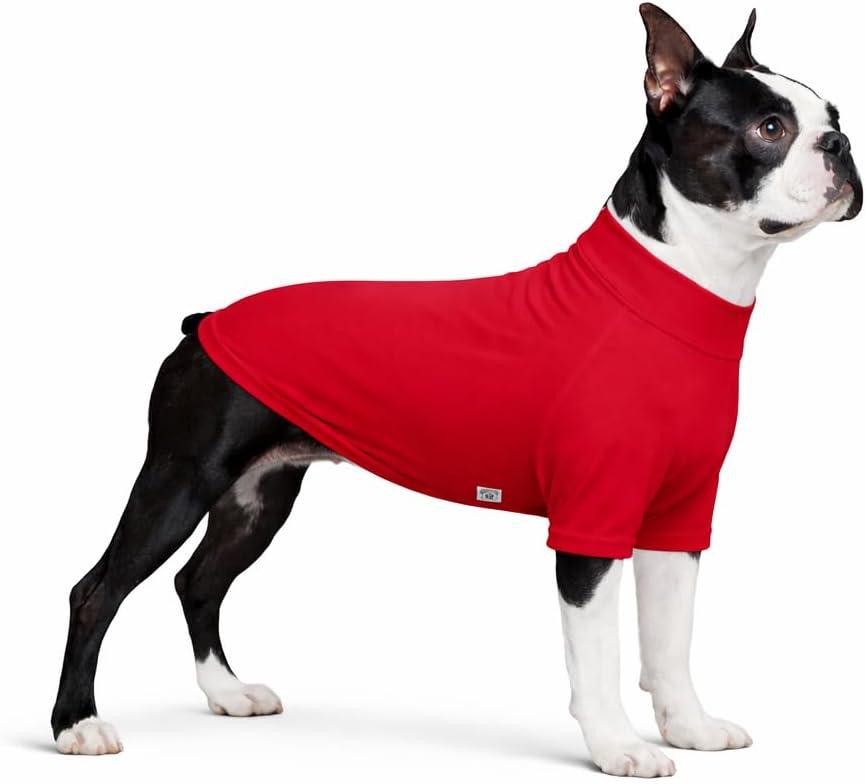 LoveLongLong Spring Summer Cooling Dog T-Shirt with UV Protection and Moisture-Wicking Fabric Blank Color Red, XL