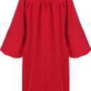FtyFty Unisex Adult Matte Graduation Cap and Gown Tassel Set (Red)