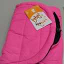 Lelepet Reversible Dog Coat Waterproof Dog Jacket Windproof Puffer Vest for Winter Warm Lightweight Coats for Medium Dogs Adjustbale Hook & Loop Pet Apparel with Leash Hole, French Bulldog, Rose Red Large