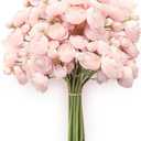Floroom Ranunculus Artificial Flowers 18 Pcs Blush Faux Silk Mini Ranunculus Bulk Fake Wedding Filler Flowers for DIY Pink Bouquets, Centerpieces, Bridal Shower Decorations & Arrangements