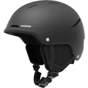 Ski Helmet for Women Men, Safety Certified Snowboard Helmet with Shockproof ABS Hard Shell for Adults & Youth (Large, Black)