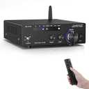 Facmogu AK-3116 HiFi Digital Amplifier, Bluetooth 5.3 200W Dual TPA3116 2 Channel 2x100W Class D Stereo Receiver w/RCA, USB, Optical, FM, Mini Amp Audio System for Home, Outdoor, w/ 24V Power Supply