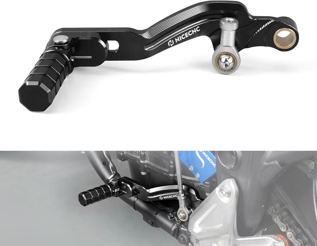 NICECNC Aluminum Transmission Control Lever Gear Shift Lever Compatible with Yamaha Tenere 700/XTZ 700 2019 2020 2021 2022 2023 2024, Tenere 700 Rally Edition 2020-2024, CNC-machined, Black