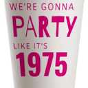 SharkBliss 1975 50th Birthday Party Cups, 20 Pack 9oz Pink We're Gonna Party Like It's 1975 50th Birthday Disposable Paper Cups for His Her Fifty 50th Birthday (Gonna 1975)