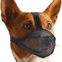 Whongkidz Dog Muzzle for Extra Small Sized Dogs, Air Mesh Dog Mouth Cover Allow Drinking No Biting Chewing for Dogs That Eat Everything (Black, XS) (XS: 4-6 Snout Circumference)