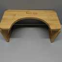 Beinilai Foldable Toilet Stool,7 Inches Poop Stool for Bathroom,Bamboo Toilet Stool Squat Adult,Potty Stool with Anti-Slip Strip (Yellow)