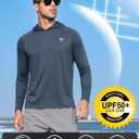 NORTHYARD Men's UPF 50+ Rash Guard Hoodie Long Sleeve Sun Protection Shirt Fishing Swim Beach Hiking Quick Dry Lightweight (Black, XXL)
