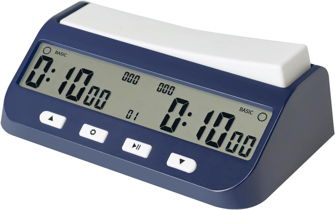 Digital Chess Clock Timer, 5-in-1 Multifunction Portable Competition Specific Chess Clock, Professional Board Game Timer with Bonus & Delay Count Down up ON Off Alarm