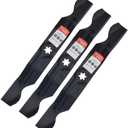 Grasscool 942-04053C Mower Blades for MTD Cub Cadet Troy Bilt 50" Deck Riding Mower Zero Turn Replace 742-04056 942-04056 (6 Point Star Mounting Hole)