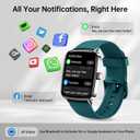 Smart Watch for Women Men, 1.85" HD AMOLED Fitness Tracker (Answer/Call) with 24/7 Heart Rate/Sleep/SpO2 Monitor for iPhone & Android, 120+ Sports Modes Smartwatch with IP68 Waterproof, 2 Bands