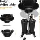 Portable Shampoo Bowl with Electric Pump, Rechargable Shampoo Basin with Sprayer and Water Tanks, Mobile Hair Washing Sink, Adjustable Portable Salon Sink for Home Salon Use (Rechargeable)