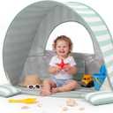 Baby Beach Tent, UPF 50+ Sun Protection Silver-Coated Pop-Up Beach Tent for Babies & Children, Automatic Instant-Setup Portable Sun Shelter for the Beach, Backyard and Travel,Green