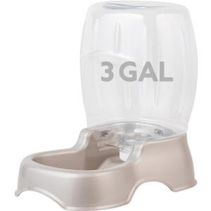 Petmate Pet Cafe Cat and Dog Water Dispenser - Water Bowl for Cats and Dogs, USA Made, 3 GAL, Pearl Tan