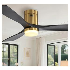 Sofucor Ceiling Fan with Lights 52 Inch Flush Mount Ceiling Fan with Remote Control, Wood Blades Modern Outdoor Ceiling Fans for Bedroom/Farmhouse/Patio/Indoor, Quiet DC Motor