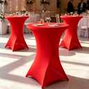4Pack Red Cocktail Table Covers 32x43Inch Red Cocktail Table Tablecloths