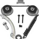 Timing Chain Kit w/VVT Compatible with Chevrolet Equinox 11-17 Impala Malibu 14 Cobalt HHR 09-10, Buick Regal LaCrosse Verano 12-17, GMC Terrain 11-17, Pontiac G5 L4 2.2L 2.4L Ecotec Replace# 12621505