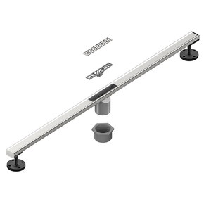 Neodrain 48 in Brushed Slim Linear Drain, Stainless Steel Slender Bathroom Drain, Balcony/Laundry Drainage，Perfect for Dry/Wet Separation Zone