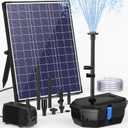 NFESOLAR Solar Pond Filter Fountain, 20W Solar Pond Pump with Pond Filter, 16.4FT Cord, 6.6FT Tubing for Outdoor Small Pond 120-300 Gallons, Fish Tank, Pool, Garden Waterscape N3222