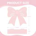 Bow Shaped Floating Shelf with Hooks, Pink Wooden Wall Decor for Girls Room | Wooden bow shelf for trinkets, jewelry, hair bows and accessories; pink wall organizer for girls bedroom and vanity decor