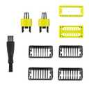 Adjustable Replacement Trimmer one Blade guards,Adjustable Guide Comb Guard For Philips Norelco one Blade Shaver QP2834 QP2724 QP2630 QP2520 - Includes 2 Nose Trimmers - Guide Comb 1/2/3/5 mm(8 Pcs)