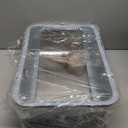 Stainless Steel Cat Litter Box with Lid,XL,19.7 L x 13.8 W x 11.8H Deep,Large Metal Litter Box with High Side,for Small and Large Cats,Anti-Leakage Non-Sticky Easy Cleaning Include Litter Scoop