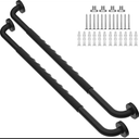 2 Pack 32 Inch Anti-Slip Shower Grab Bars w/Rubber Grip, iMomwee Stainless Steel Bathroom Wall Mount Matte Black Grab Bar Handle, Safety Balance Handrail, Handicap Elderly Senior Assist Bath Handle, Black